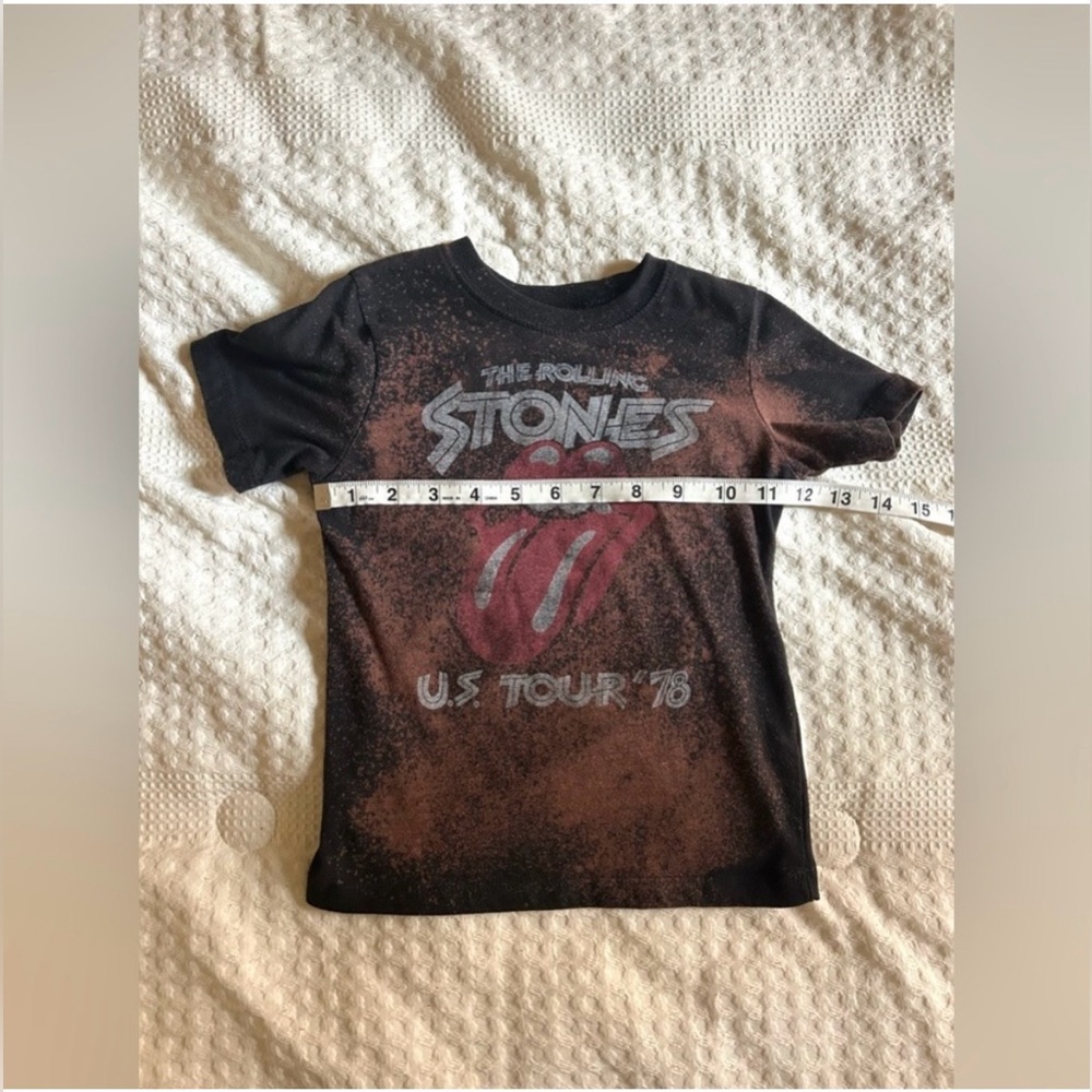 Rolling Stones US Tour ’78 Toddler Tee Size 4 | Bleach Splatter Graphic Shirt - Picture 7 of 9